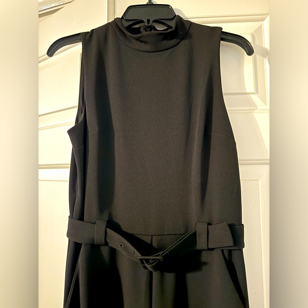 Express black cocktail belted jumper, size M